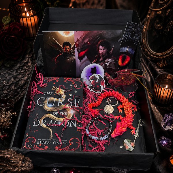 The Curse of the Dragon deluxe book box with signed special edition and dragon goodies